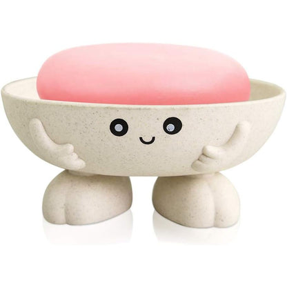 Soap Holder, Cute Soap Dish for Kids Children, Creative Lovely Bar Soap Tray Counter for Shower Bathroom Kitchen Countertop - Pink