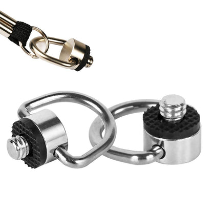 Buy now Stainless Steel D Ring Screw Hinged Holder Camera Fixing Screw 1/4"-20 Thread for Tripod DSLR Cameras for Quick Release Wrist Strap Sling 2 Pack at indiglob india