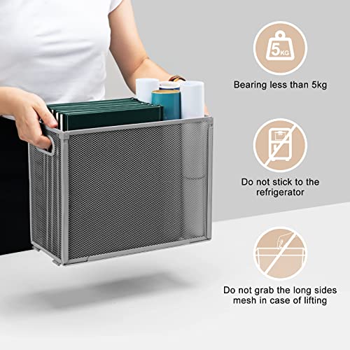 Buy now Hanging File Organizer, Oterri Portable Desktop File Organizer Mesh Detachable Foldable File Folder Organizer 12.2*5.5*9.44 inch for Letter Size File Folders, File Holders for Office/Home(Grey1) at indiglob india