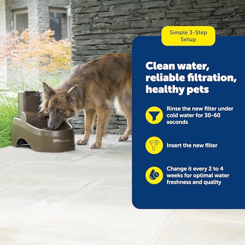 Buy now PetSafe Drinkwell Replacement Filter Pack for Outdoor Dog Water Fountain, 3 Carbon Filters & 1 Foam Filter at indiglob india