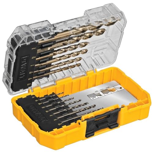 Buy now DEWALT Cobalt Alloy Steel Drill Bit Set with Pilot Point, 14-Piece (DWA1240) at indiglob india
