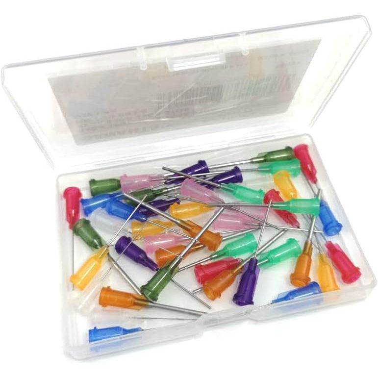 1 inch Synthetical Blunt Tip Dispensing Needle with Luer Lock - 9 Different Sizes，45 PCS - My Store