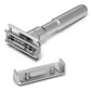 MERKUR FUTUR 701 Adjustable Double Edge Safety Razor - Bright Chrome | Adjustable Razor With Dial | Made in Germany | Plastic-Free | Snap-On Cap Design | Straight Bar