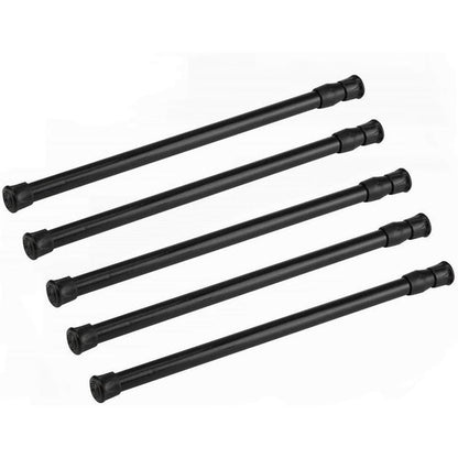 Tension Rods, 4 Pack 15.7-28 Inches Adjustable Spring Steel Cupboard Bars Tension Curtain Rod Shower Rod Extendable Width