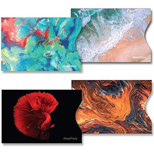 8 RFID Blocking Sleeves, Credit Card Protector, Anti-Theft Credit Card Holder, Easy to Recognize, Vivid Color Prints