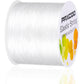 Paxcoo 1mm Elastic Bracelet String Cord Stretch Bead Cord for Jewelry Making and Bracelet Making White