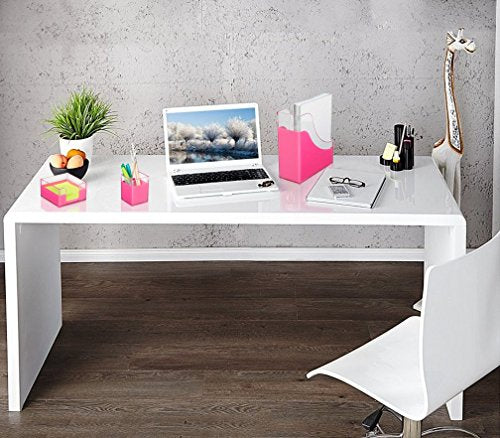 Buy now Richards Homewares Modern Desk Organizer, Clear and Pink at indiglob india