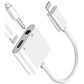 Apple MFi Certified Lightning to 3.5mm Headphones Dongle Jack Adapter AKAVO 2 in 1 Headphone Adapter and Aux Audio Adapter Charger Cable Splitter Compatible with iPhone 12 11 XS XR X 8 7 white