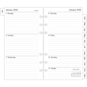 newestor 2026 Weekly & Monthly Planner Refill, 3-3/4" x 6-3/4", Jan 2026 - Dec 2026, Personal/Compact/Size 3