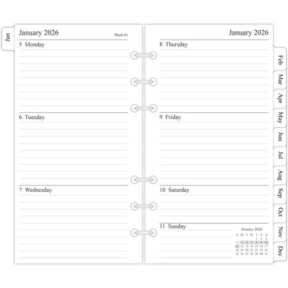 newestor 2026 Weekly & Monthly Planner Refill, 3-3/4" x 6-3/4", Jan 2026 - Dec 2026, Personal/Compact/Size 3