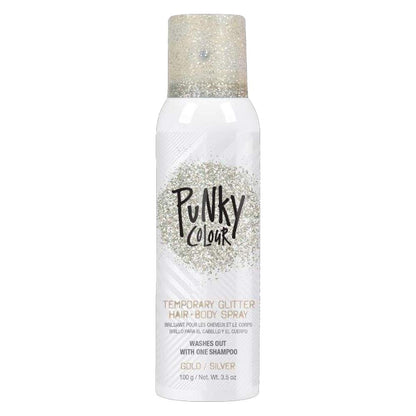 Punky Temporary Hair and Body Glitter Spray Silver – Glitters Hairspray, Adds Sparkly Shimmery Glow, Hair Glitter for Kids, Women, Men 3.5 oz