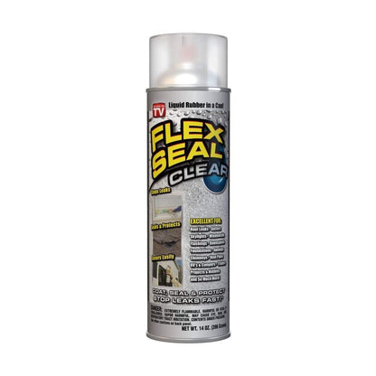 Buy now Flex Seal, 14 oz, Clear, Stop Leaks Instantly, Transparent Waterproof Rubber Spray On Sealant Coating, Perfect for Gutters, Wood, RV, Campers, Roof Repair, Skylights, Windows, and More at indiglob india
