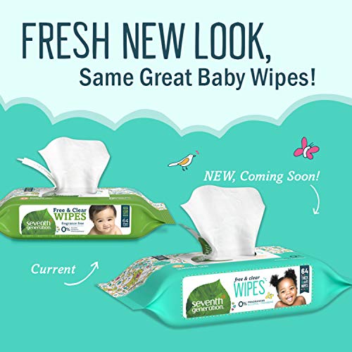Buy now Seventh Generation Free & Clear Baby Wipes Refill Unscented and Sensitive Gentle as Water 64 count Pack of 12 (768 Total) at indiglob india