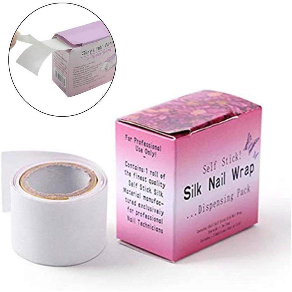 1 Roll Nail Repair Fiberglass Silk Wrap Self Adhesive Anti Damage DIY Strong Protect Reinforce Extension Sticker,Nail Repair Reinforce Nail Protector Nail Art Tool for Home Use or Salon - My Store