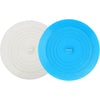 V-TOP Tub Stopper 2 Pack, 6 inches Large Silicone Drain Plug Hair Stopper Flat Suction Cover for Kitchen Gadgets Bathroom Accessories and Laundry - White&blue
