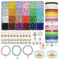 Buy now AIFNIY 570PCS Glass Beads for Jewelry Making 8mm Turquoise 24 Colors Crystal Beads Bracelet Making Kit Loose Round Gemstone Stone Spacer Chakra Energy Healing Beads Bulk DIY Crafts (Kit A) at indiglob india