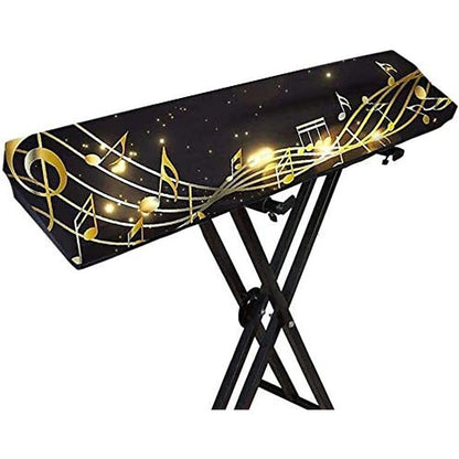Piano Keyboard Dust Cover - 61/88 Keys, Adjustable Electric/Digital Piano Protective Cover with Elastic Band Design