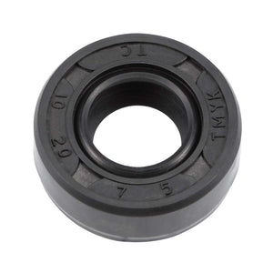 uxcell Oil Seal, TC 10mm x 20mm x 7mm Nitrile Rubber Cover Double Lip with Spring for Bearing Shaft, Black