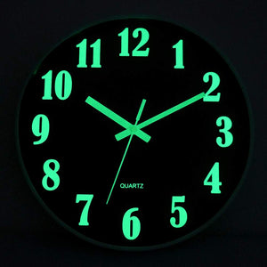 Buy now JoFomp Glow in The Dark Clock, 12 Inch Modern Silent Non Ticking Wall Clocks Battery Operated, Night Light Wall Clock for Living Room Decor, Wall Clock Decorative for Kitchen Bedroom (Green) at indiglob india