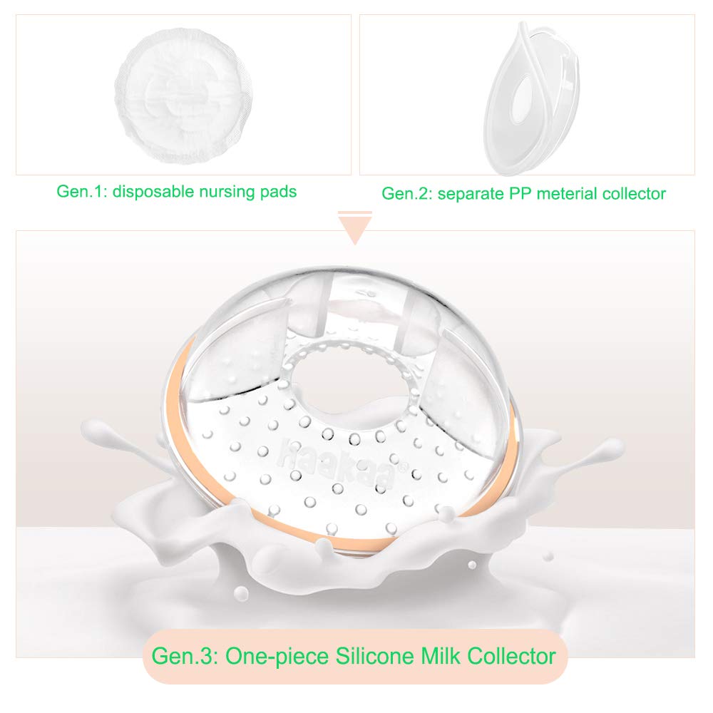 Buy now haakaa Breast Milk Collector Breast Shells Breast Milk Catcher Milk Savers Nipple Shells for Breastfeeding, Reusable & Easy to be Placed Under Bras, 2 Pack at indiglob india