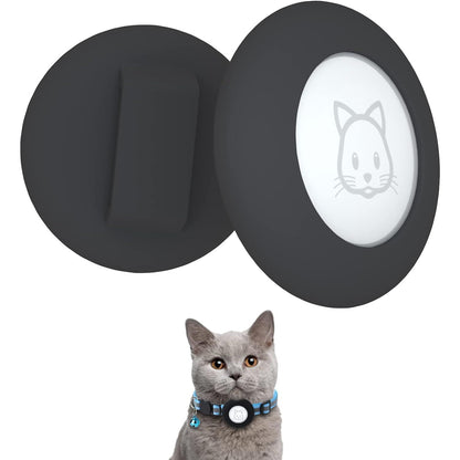 SimpleThings Air-tag Cat Collar Holder, Pet Silicone Protective Case for Air-tag, 2Pack Waterproof Case Cover for Apple Air-tag Cat Dog Pet Collar Within 3/8 inch