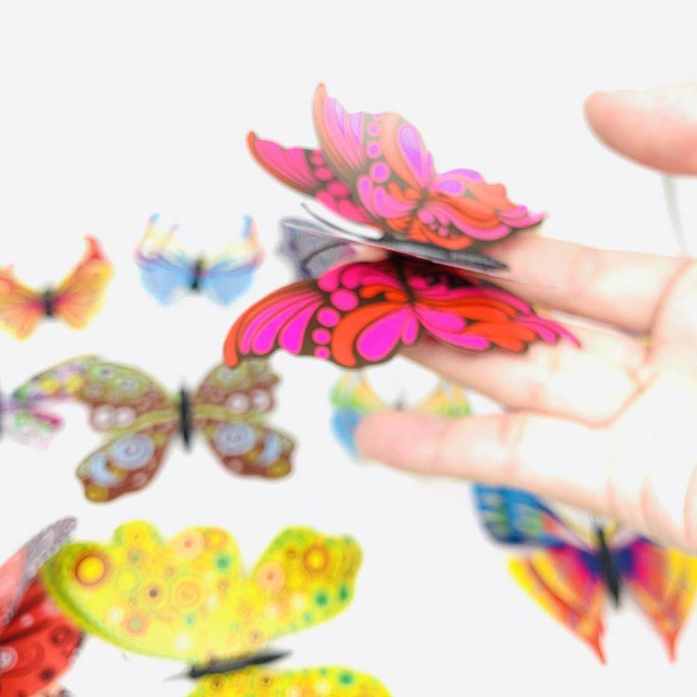 12PCS PVC 3D Butterfly Fridge Magnets Refrigerator Magnets Wall Stickers with Magnet for Wall Decor Art Decor Crafts Home Party Decoration - My Store