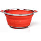 Collapsible Colander Pasta Strainer with Stainless Steel Base (Extra Large 9.5" Diamater)- 100% Food Grade Silicone and BPA Free
