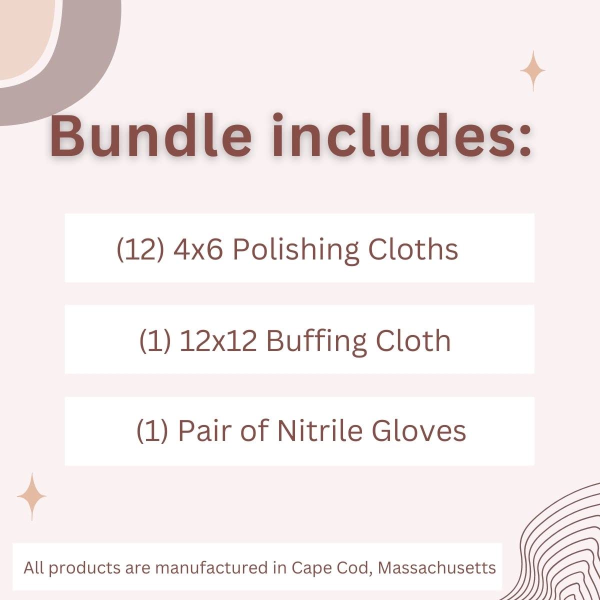 Buy now Cape Cod Polishing Metal Tin Bundle for Fine Metals | (12) 4X6 Polishing Cloths | (1) 12x12 Buffing Cloth | (1) Pair of Nitrile Gloves at indiglob india