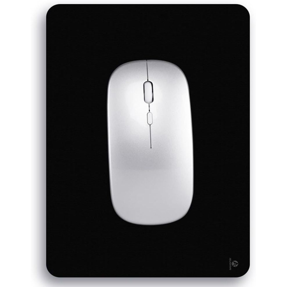 Audimi Small Mouse Pad 6 x 8 Inch, Mini Mouse Pad Thick for Laptop Wireless Mouse Home Office Travel, Portable & Washable (Black)