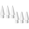 Upgraded Pencil Tips for Apple Pencil,No Wear Out Fine Point Precise Control Pencil Replacement Nibs,Compatible with Apple Pencil 1st Gen and 2nd Gen/iPad Pro Pencil,White, Pack of 2 - 3 White Original Tips+3 White Metal Tips