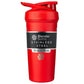 Buy now BlenderBottle Strada Shaker Cup Insulated Stainless Steel Water Bottle with Wire Whisk, 24-Ounce, Black Flip Red at indiglob india