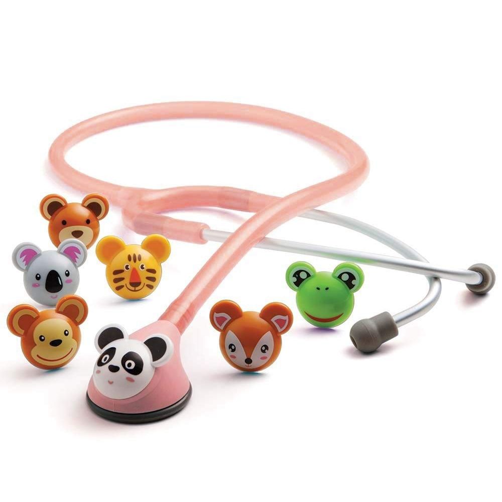ADC 618P Adscope Adimals Model 618 Pediatric Clinician Stethoscope With Tunable AFD Technology, Pink