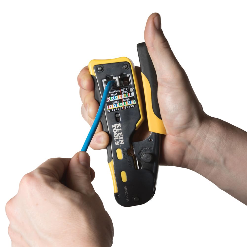 Buy now Klein Tools 80072 RJ45 Cable Tester Kit with LAN Scout Jr. 2, Coax Crimper / Stripper / Cutter Tool and 50-Pack Pass-Thru Modular Data Plugs at indiglob india