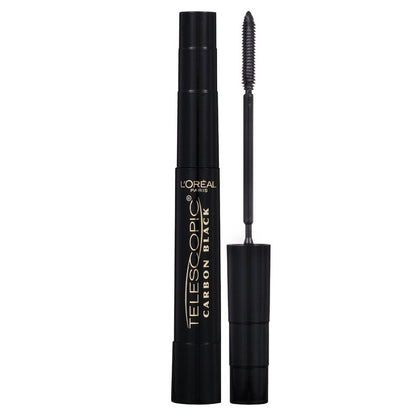 L'Oreal Paris Makeup Telescopic Original Lengthening, Lash Separating Mascara with Dual Precision Brush, Washable, Blackest Black, 0.27 Fl Oz., 1 Count