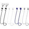 Magnetic Anti-Lost Straps for AirPods,Colorful Soft Silicone Sports Lanyard, Neck Rope Cord - Black/White/Gray/Blue