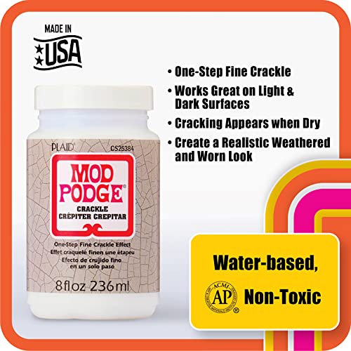 Buy now Mod Podge One-Step Crackle Medium, 8 fl oz Premium Acrylic Craft Sealer, Perfect for Easy to Apply DIY Arts and Crafts, CS25384 at indiglob india