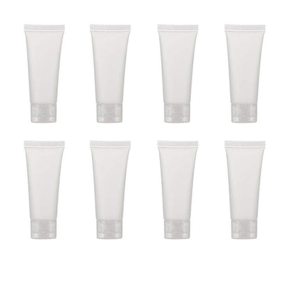 Snadulor 5ml 50 Pcs Empty Squeeze Bottle Refillable Travel Plastic Tube Bottles for Cosmetic Body Hand Cream Lotion Shampoo Facial Cleanser(Pink)