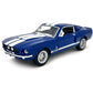 KiNSMART - 1967 Ford Shelby Mustang GT500 1:38 Scale 5" Die Cast Metal Model Toy Muscle Car (Blue)