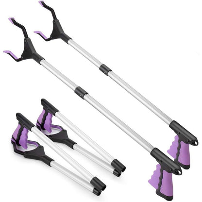 2025 Upgraded Reacher Grabber Pickup Tool, 32" Long Grabber Reacher Tool with Magnetic Tip, Trash Picker for Elderly Grab It Reaching Tool, Garbage Picker Upper, Litter Pick Up Grab Claw Grabber Stick