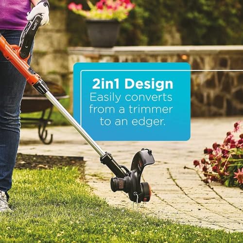Buy now BLACK+DECKER 40V Max 13 In. String Trimmer Edger and Leaf Blower Cordless with Battery and Charger, Sweeper and Weed Wacker Combo Kit, Low Noise Design, Charge Indicator (LCC340C) at indiglob india