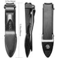 Nail Clipper with Catcher, No Mess Anti Splash Fingernail Toenail Clipper, Sharp and Heavy Duty Nail Cutter for Men and Women (Black)
