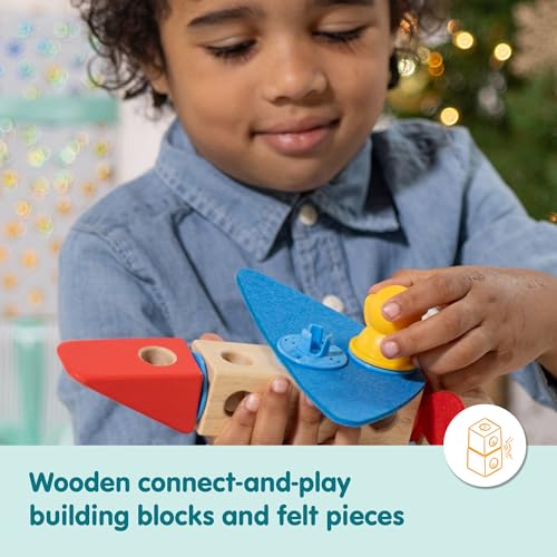 Buy now Melissa & Doug Blockables™ Vehicles Snap and Play, Mix and Match Connectable Wooden Building Blocks Play Set Toy for Preschool Boys and Girls (54 Pcs) at indiglob india