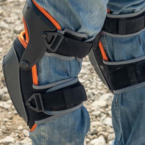 Buy now Klein Tools 60491 Hinged Knee Pads, Heavy Duty Gel Foam Protective Knee Pads with Quick-Fasten Buckle and Thigh Strap, Black at indiglob india