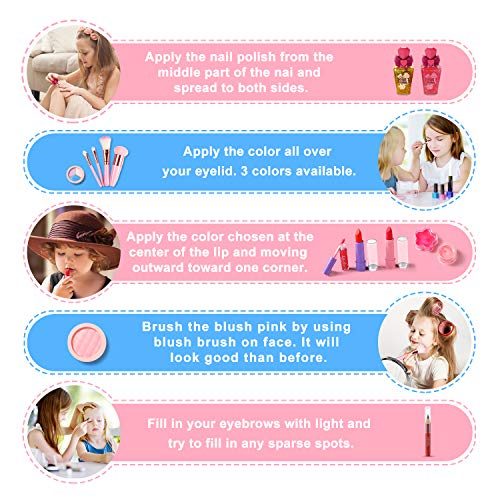 Buy now Biulotter Kids Makeup Kit for Girls Real Kids Cosmetics Make Up Set with Cute Cosmetic Bag, Washable Play Makeup for Little Girls at indiglob india