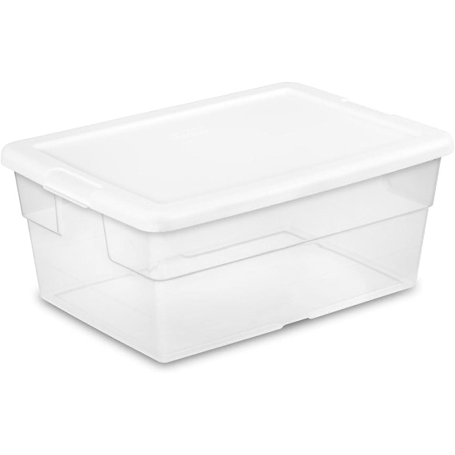 Buy now Sterilite 24-Pack 6 Quart Storage Box, Stackable Clear Plastic Bins with Snap-On Lids - Heavy-Duty Organizing Containers for Closet, Bathroom, and Office 16 Quart 24 Pack at indiglob india