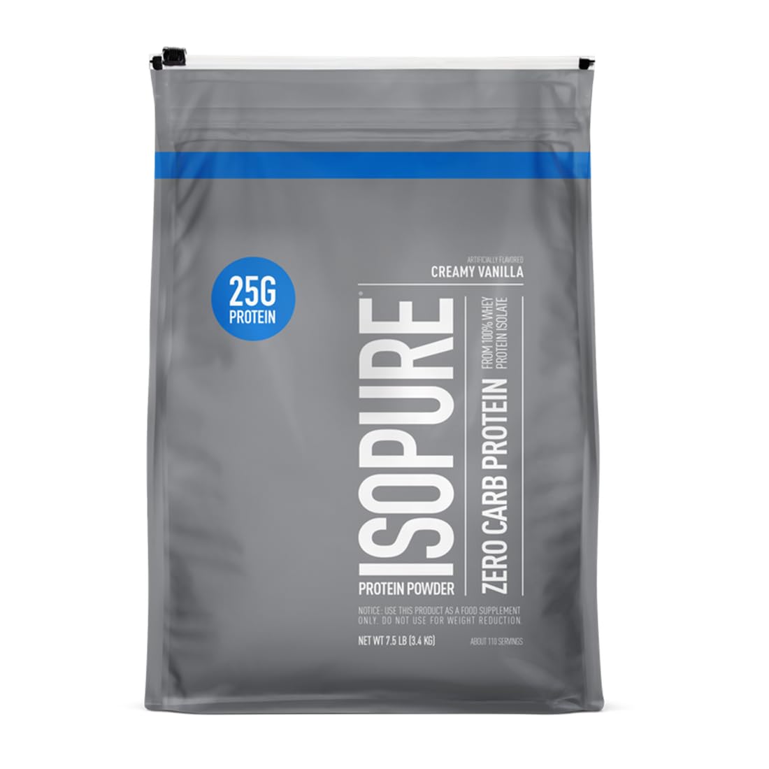 Buy now Isopure Zero Carb 100% Pure Whey Isolate Protein Powder, Lactose Free, Gluten Free, with Vitamins, Creamy Vanilla, 25g Protein Per Serving, 1 Lb, 15 Servings (Packaging May Vary) Creamy Vanilla 7.5 Pound (Pack of 1) at indiglob india