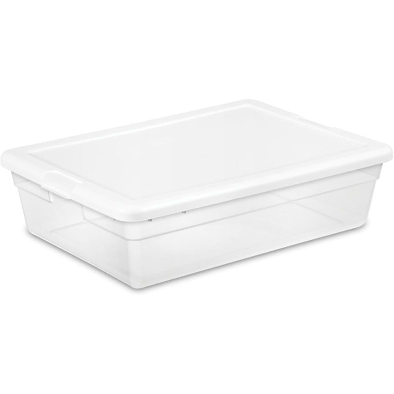 Buy now Sterilite 24-Pack 6 Quart Storage Box, Stackable Clear Plastic Bins with Snap-On Lids - Heavy-Duty Organizing Containers for Closet, Bathroom, and Office 28 Quart 30 Pack at indiglob india