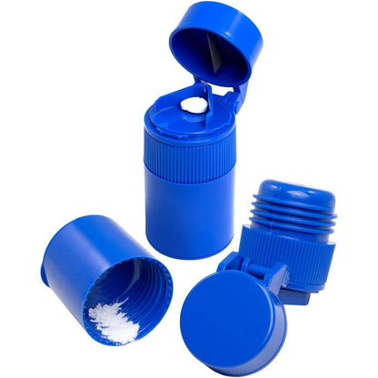 EZY DOSE 3 Compartment Pill Crusher, Cutter and Grinder, Daily Usage, Safely Cut Pills, Vitamins, Tablets, Accurate and Easy Cutting, Stainless Steel Blade, Removable Drinking Cup, Red, BPA Free