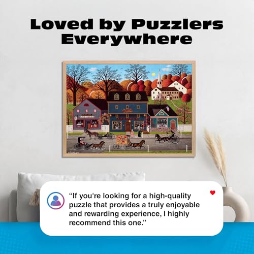 Buy now Buffalo Games – Charles Wysocki Valley Farm Street 1000 Piece Jigsaw Puzzle for Adults, Classic Americana Artwork with Full-Color Poster at indiglob india