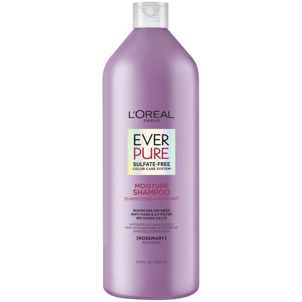 Buy now L’Oréal Paris Moisture Sulfate Free Shampoo, Hair Care for Color-Treated Hair with Rosemary Botanicals, EverPure, 8.5 Fl Oz 33.8 Fl Oz (Pack of 1) Shampoo at indiglob india